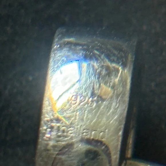 925 Sterling silver pendant - Emerald look!! - Picture 7 of 7